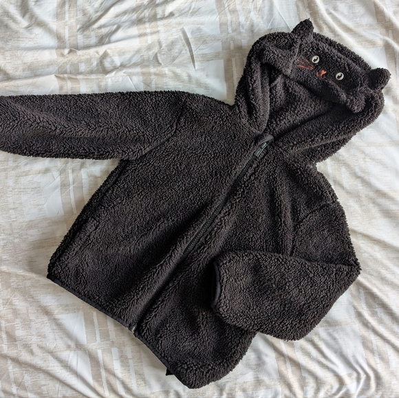 ✨3 for $20✨ Toddler Fleece Kitty Cat Hoodie - Picture 2 of 4